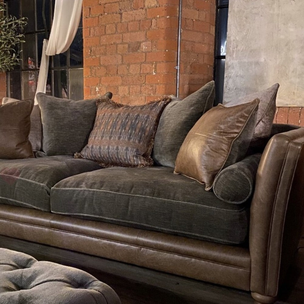An application scenario or product detail of leather and fabric sofa mix - Image 17