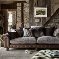 An application scenario or product detail of leather and fabric sofa mix - Image 20