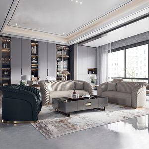 An application scenario or product detail of leather and suede couch - Image 9
