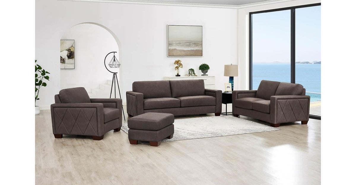 An application scenario or product detail of leather and suede couch - Image 14