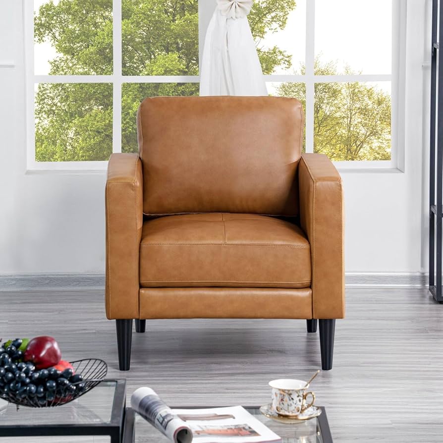 An application scenario or product detail of leather chair with fabric couch - Image 11