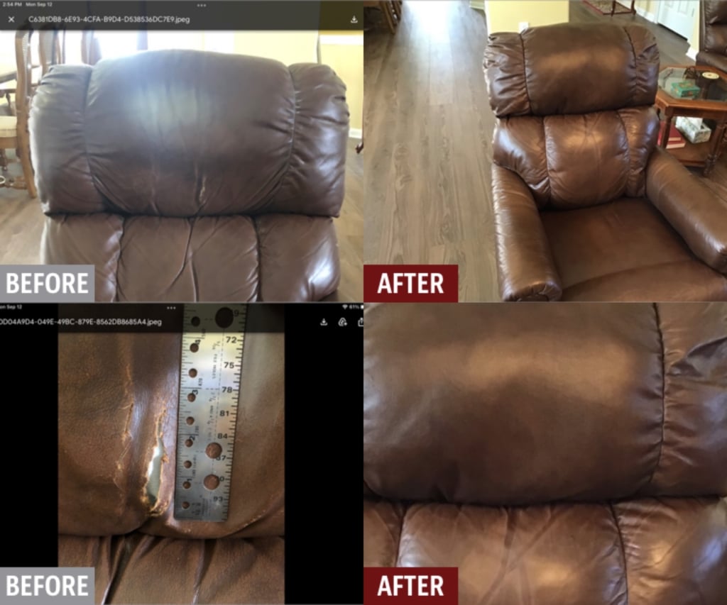 An application scenario or product detail of leather couch repair service - Image 5