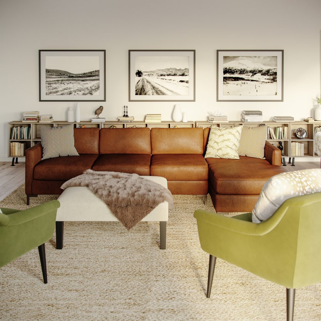 An application scenario or product detail of leather couch vs fabric couch - Image 12