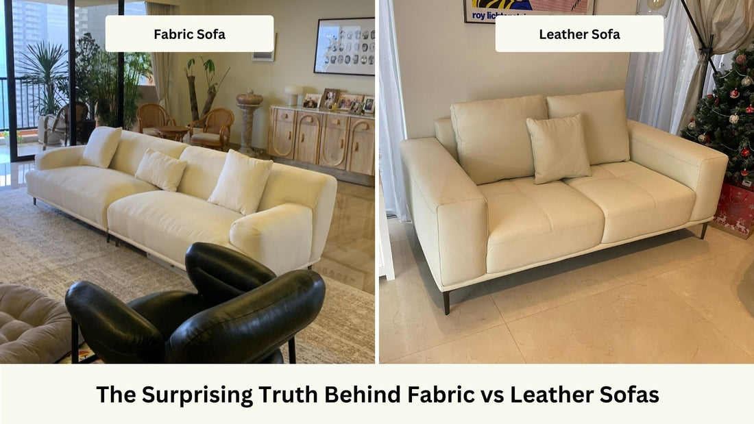An application scenario or product detail of leather couch vs microfiber - Image 18