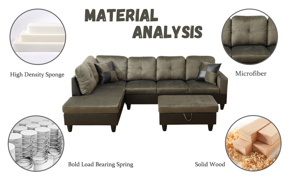 An application scenario or product detail of leather couch vs microfiber - Image 24