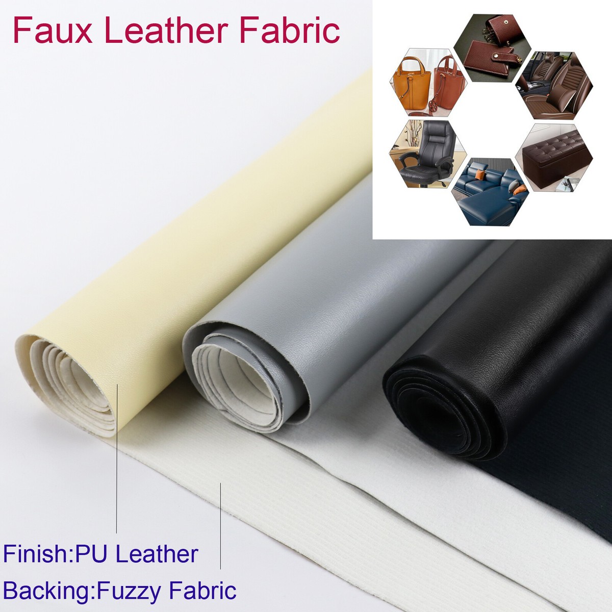 An application scenario or product detail of leather fabric by the yard - Image 6