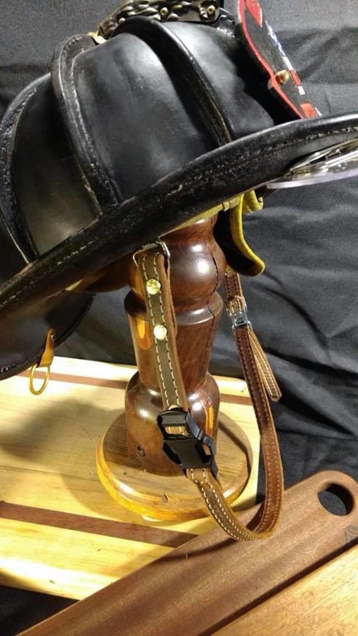 An application scenario or product detail of leather helmet chin strap - Image 12