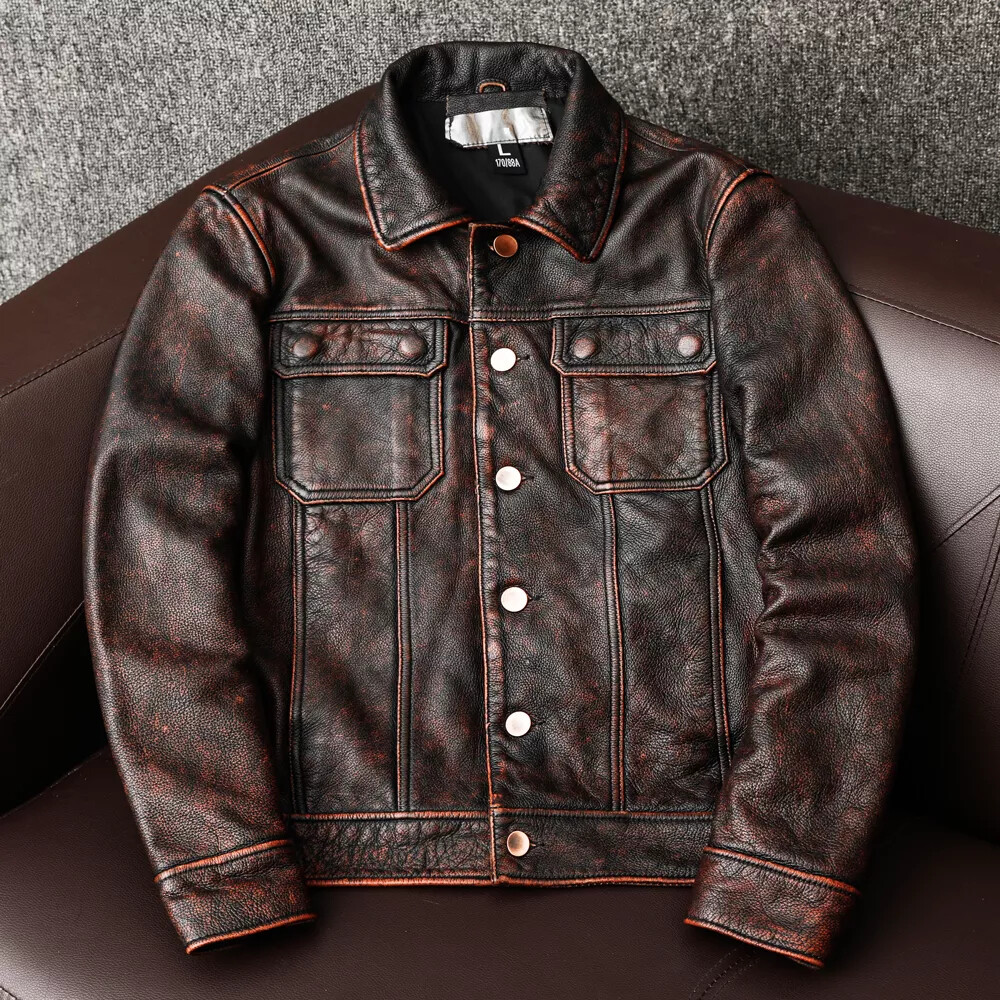 An application scenario or product detail of leather jacket cowhide - Image 3
