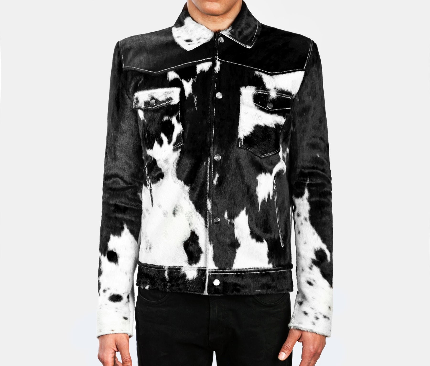 An application scenario or product detail of leather jacket cowhide - Image 6