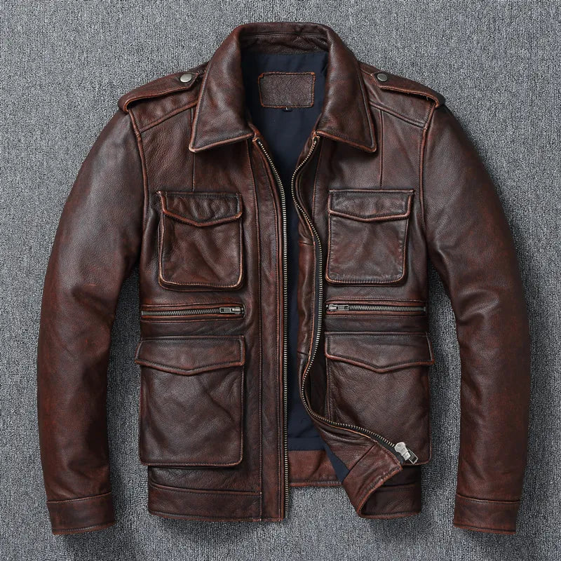 An application scenario or product detail of leather jacket cowhide - Image 15