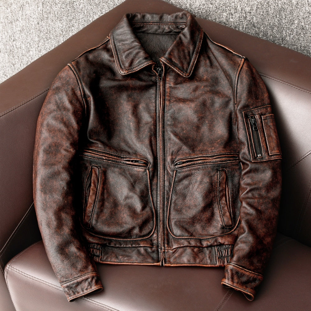 An application scenario or product detail of leather jacket cowhide - Image 17