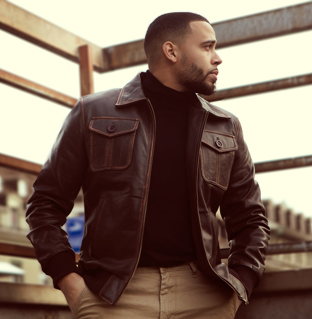 An application scenario or product detail of leather jacket customization - Image 18