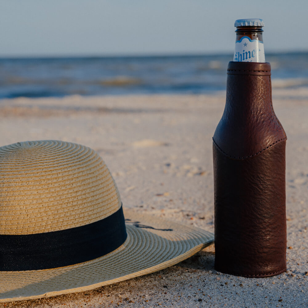 An application scenario or product detail of leather koozie bulk - Image 7