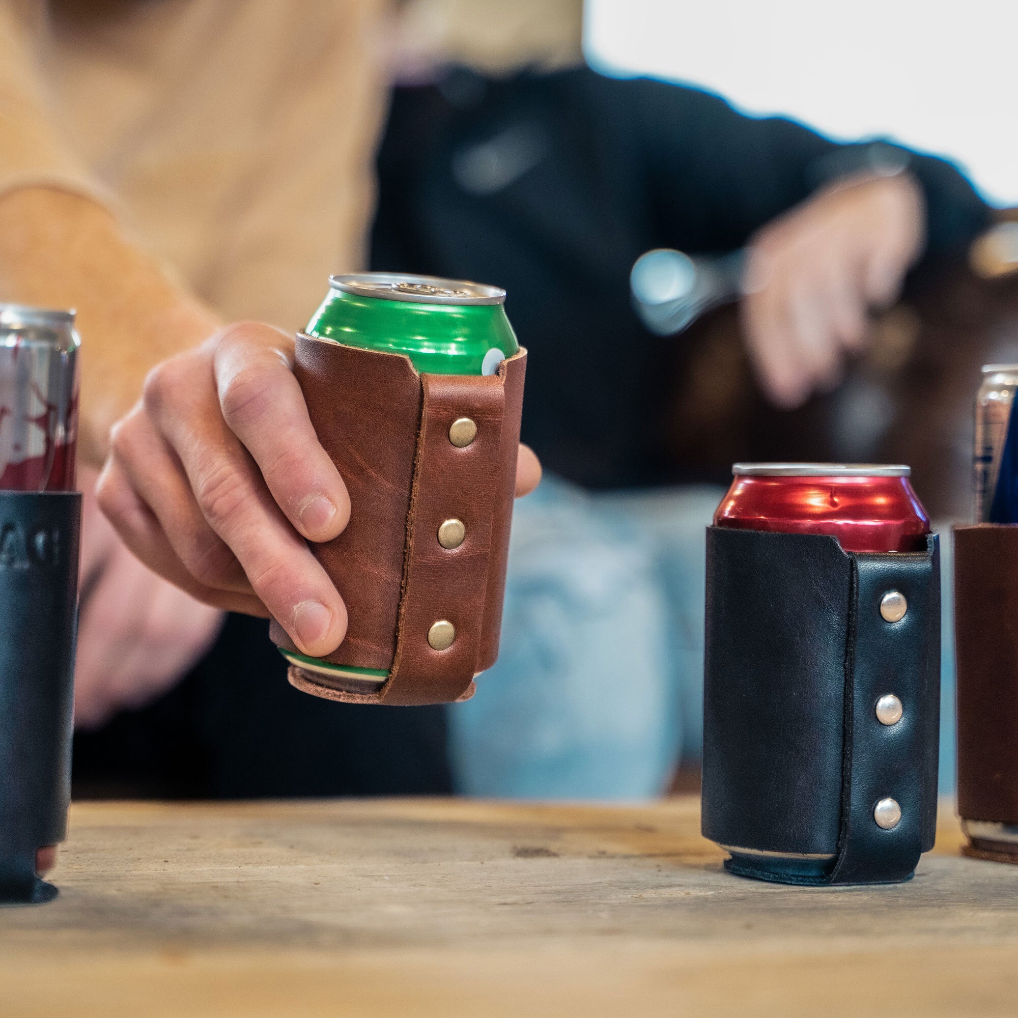 An application scenario or product detail of leather koozie bulk - Image 17