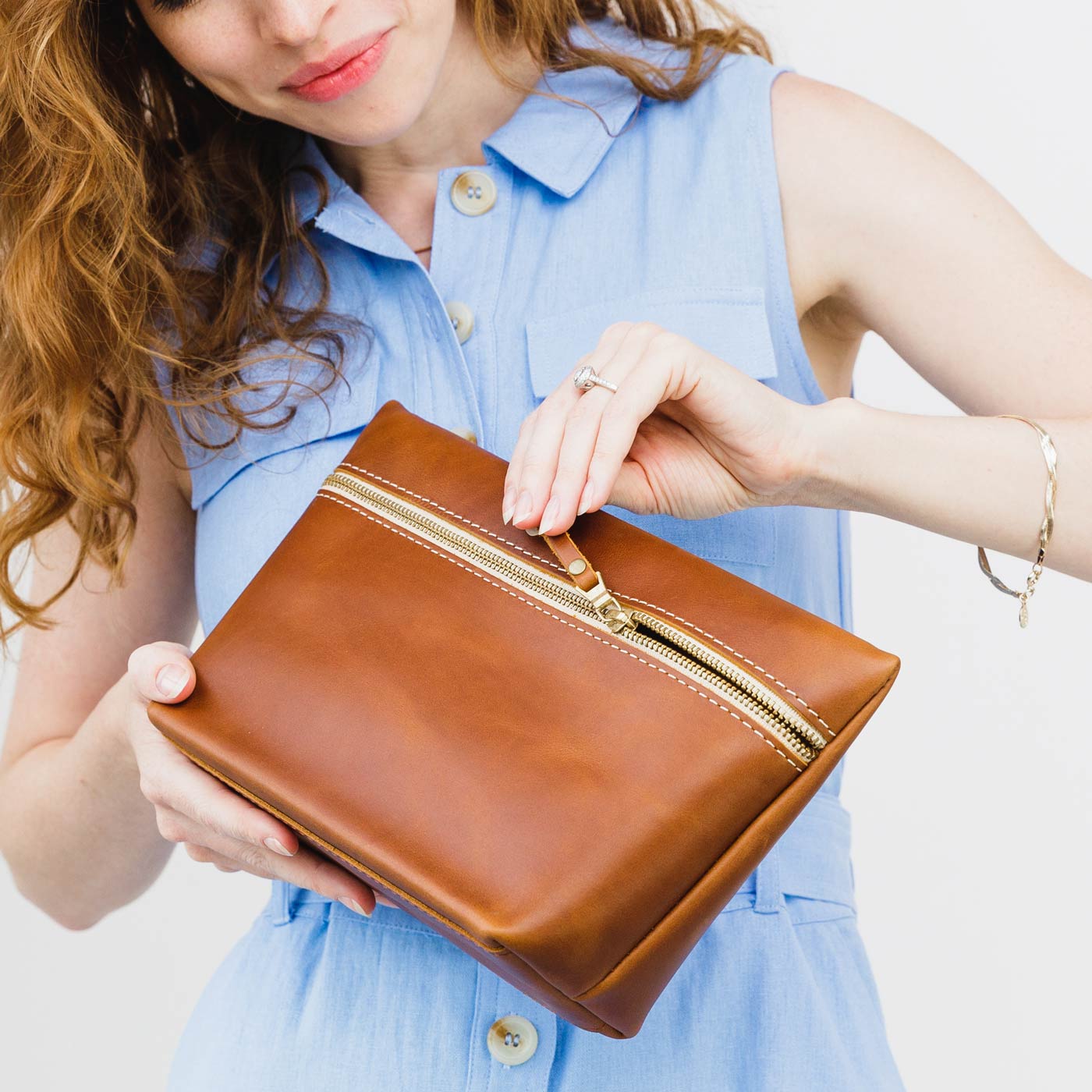 An application scenario or product detail of leather make up bag - Image 13