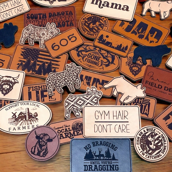 An application scenario or product detail of leather patches for hats wholesale - Image 1