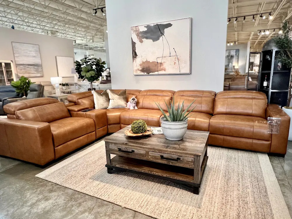 An application scenario or product detail of leather sectional sofa deals - Image 2