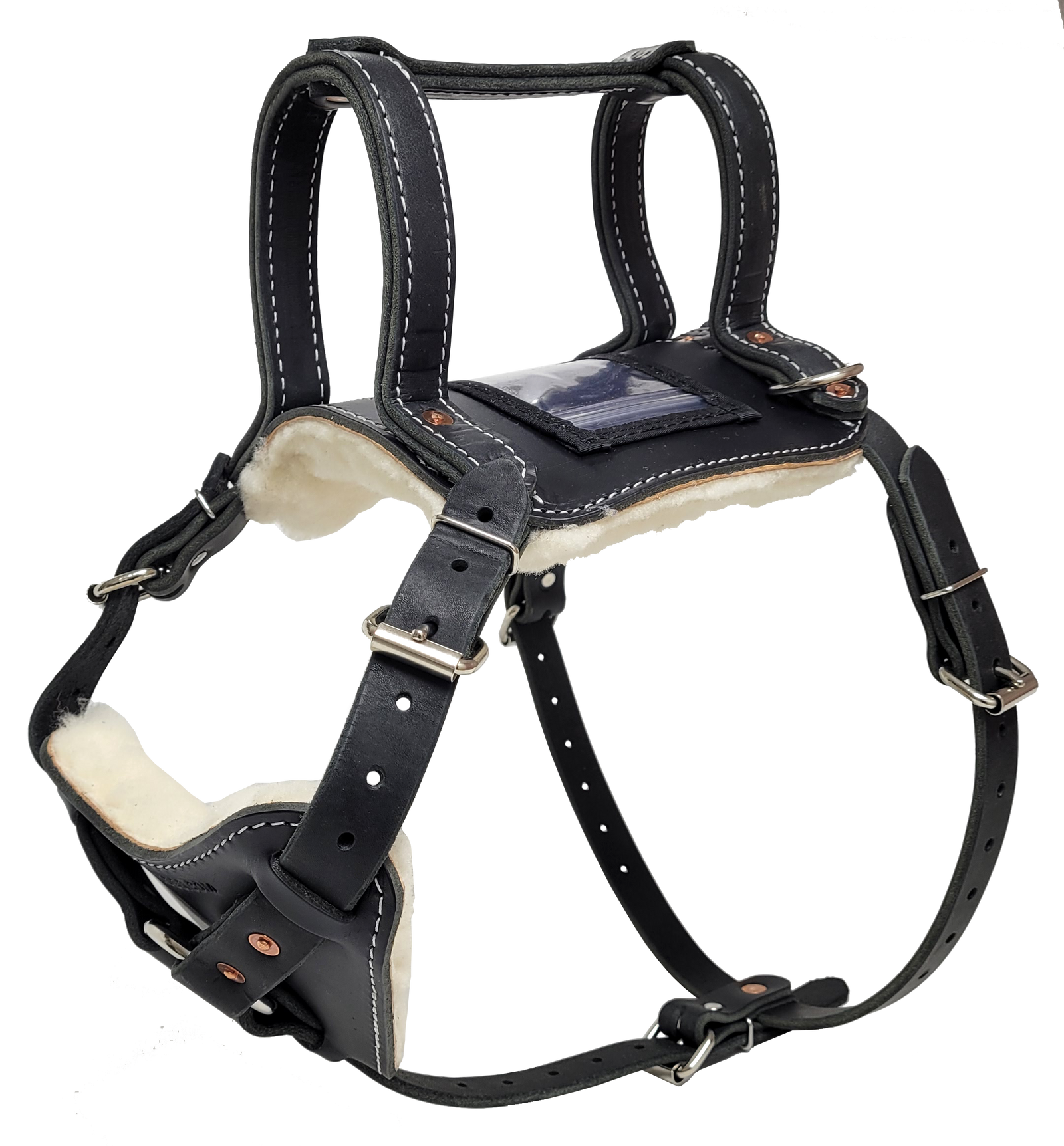 An application scenario or product detail of leather service dog harness - Image 8