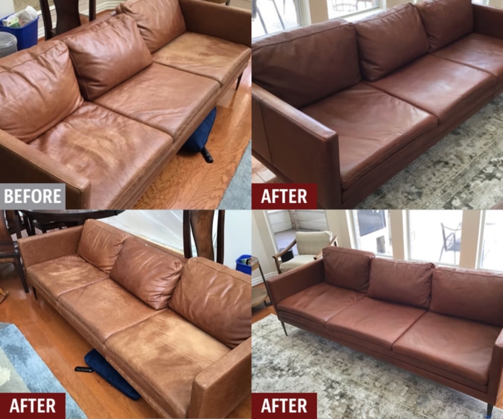 An application scenario or product detail of leather sofa dyeing service near me - Image 18