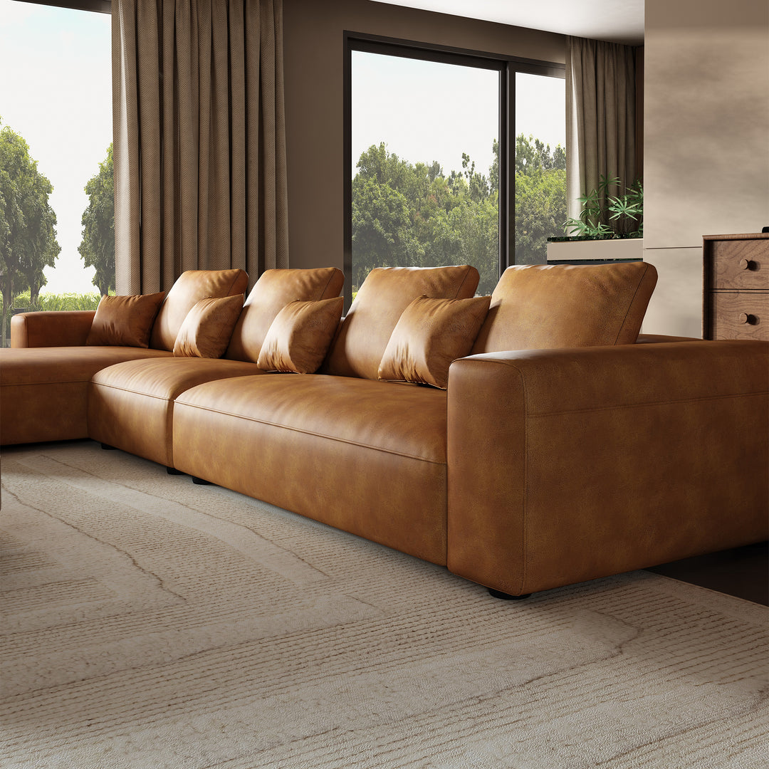 An application scenario or product detail of leather sofa factory outlet - Image 4