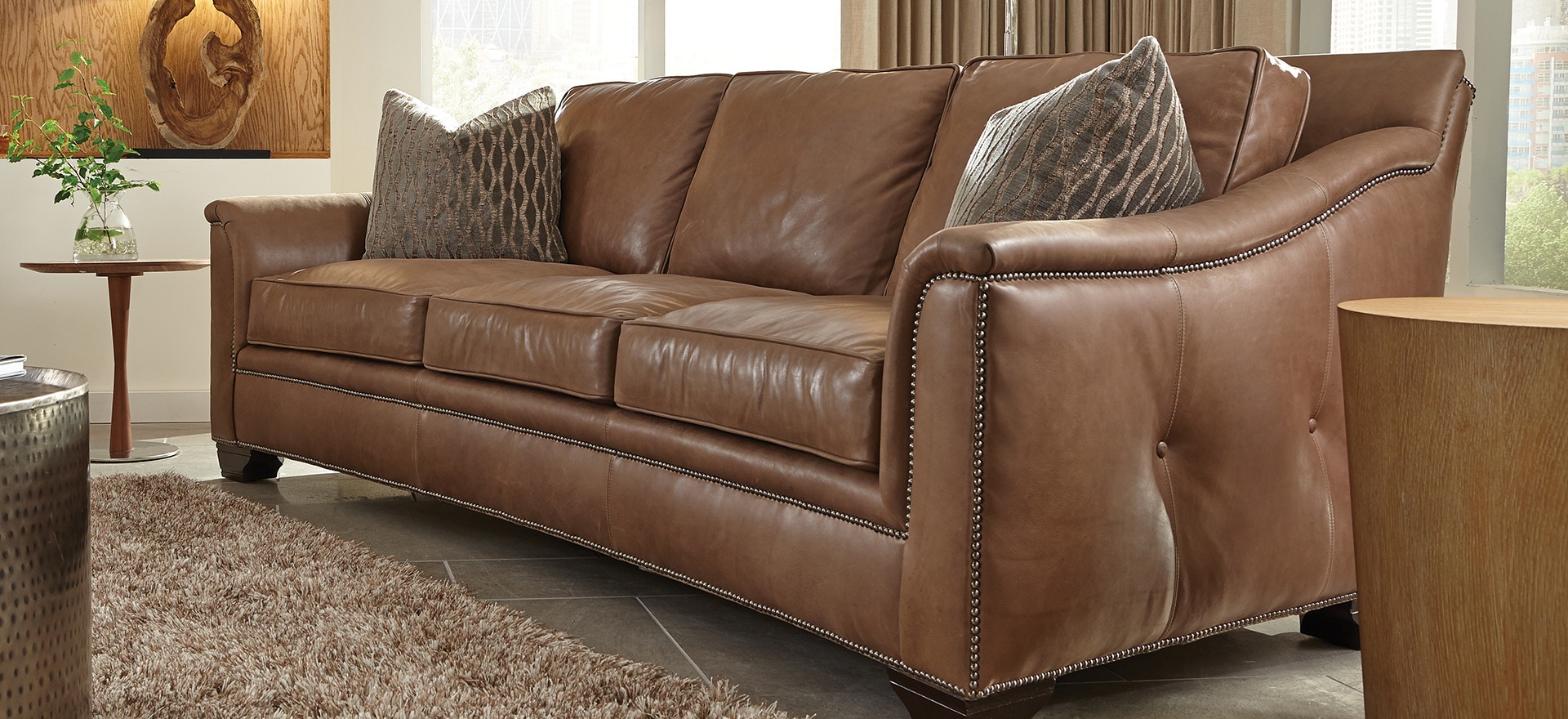 An application scenario or product detail of leather sofa factory outlet - Image 18