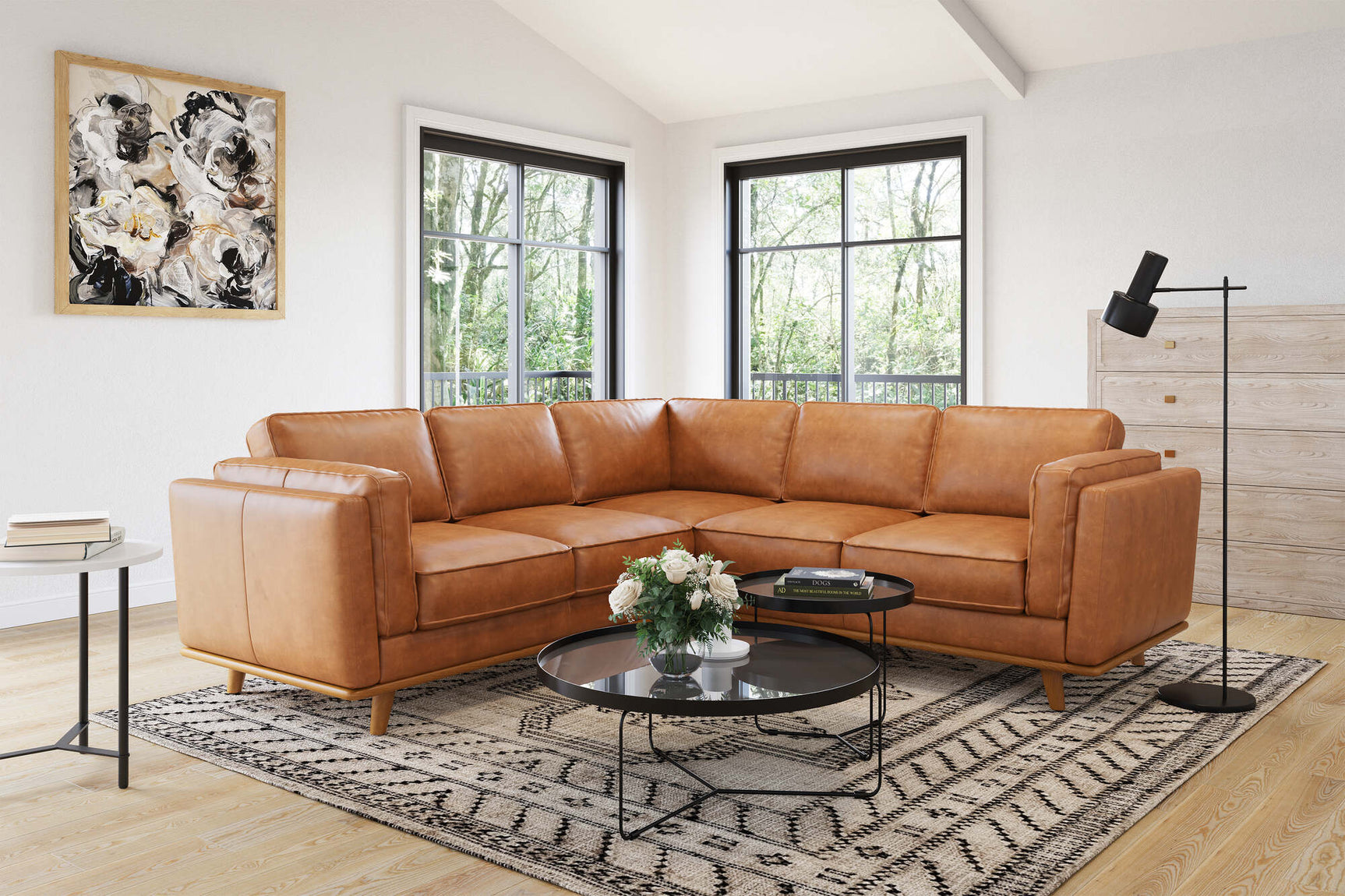 An application scenario or product detail of leather sofa factory outlet - Image 20