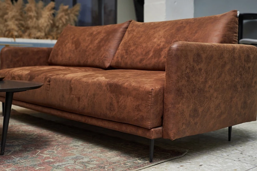 An application scenario or product detail of leather vs faux leather sofa - Image 7