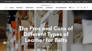 Leather Belts Online - Types of Leather