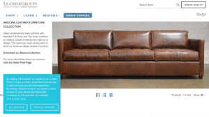 Arizona Leather - Sectional Sofa with Chaise