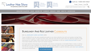 Leather Hide Store - Burgundy & Red Upholstery Leather