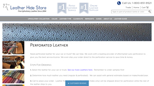 Leather Hide Store - Perforated Leather for Automotive Use