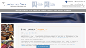 Leather Hide Store - Blue Upholstery Leather