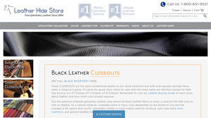 Leather Hide Store - Premium Black Upholstery Leather