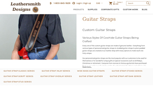 Leathersmith Designs - Custom Leather Guitar Straps