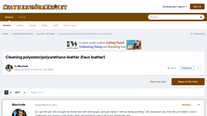 Leatherworker - Faux Leather Care Guide