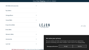 Lejon Leather Goods - Big Fish Belt