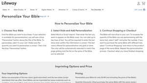 Lifeway - Bible Personalization