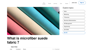 LinkedIn - Microfiber Suede