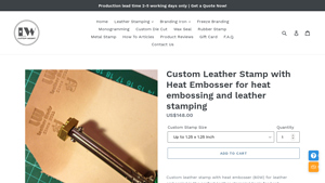 LW Leathers - Custom Leather Stamp with Heat Embosser