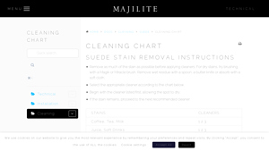 Majilite - Faux Suede Cleaning Guide