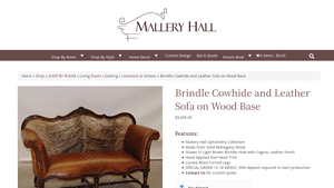 Mallery Hall - Fancy Cowhide & Leather Sofa