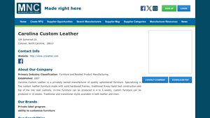 Carolina Custom Leather - Quality Upholstered Furniture
