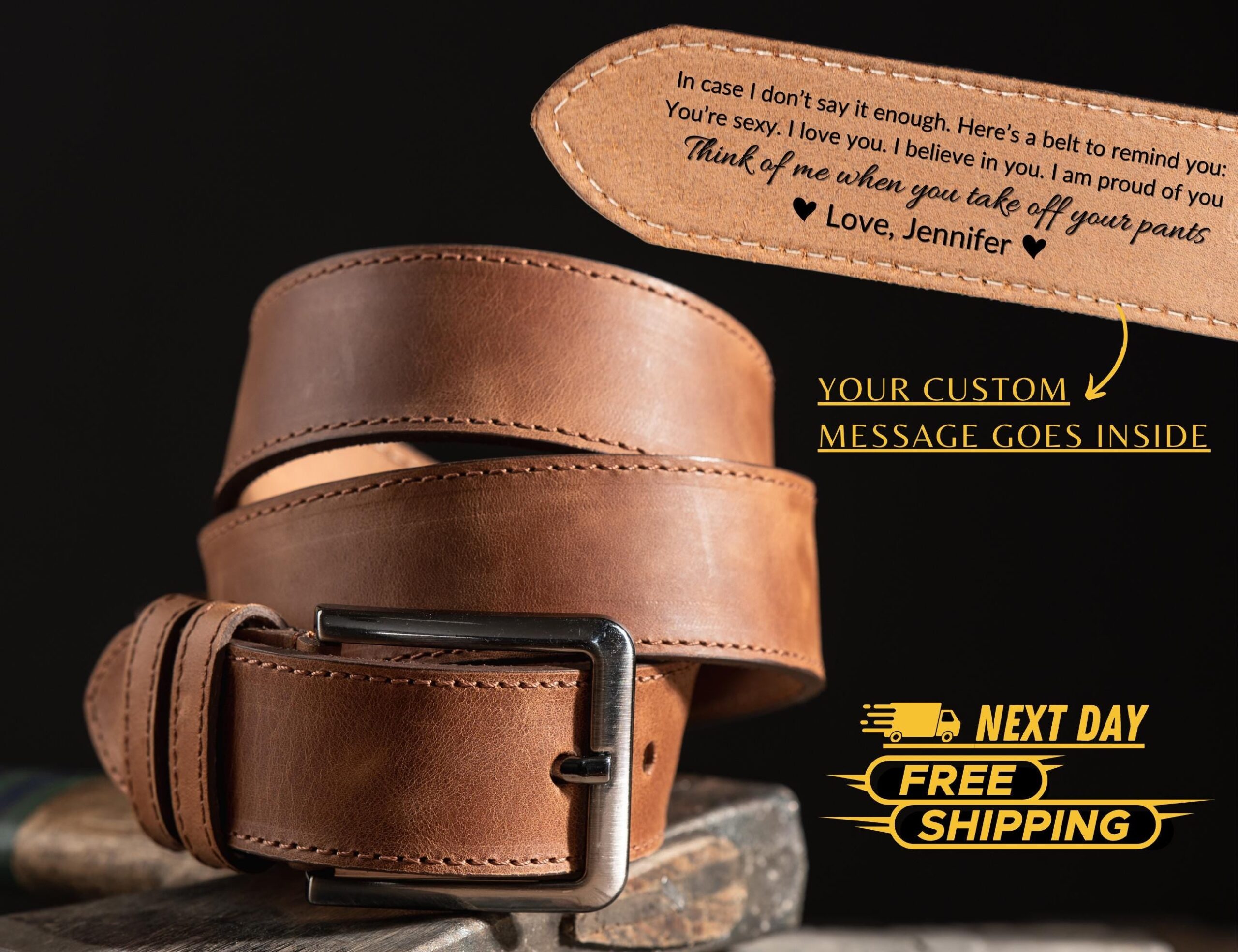 An application scenario or product detail of mens custom leather belts - Image 8