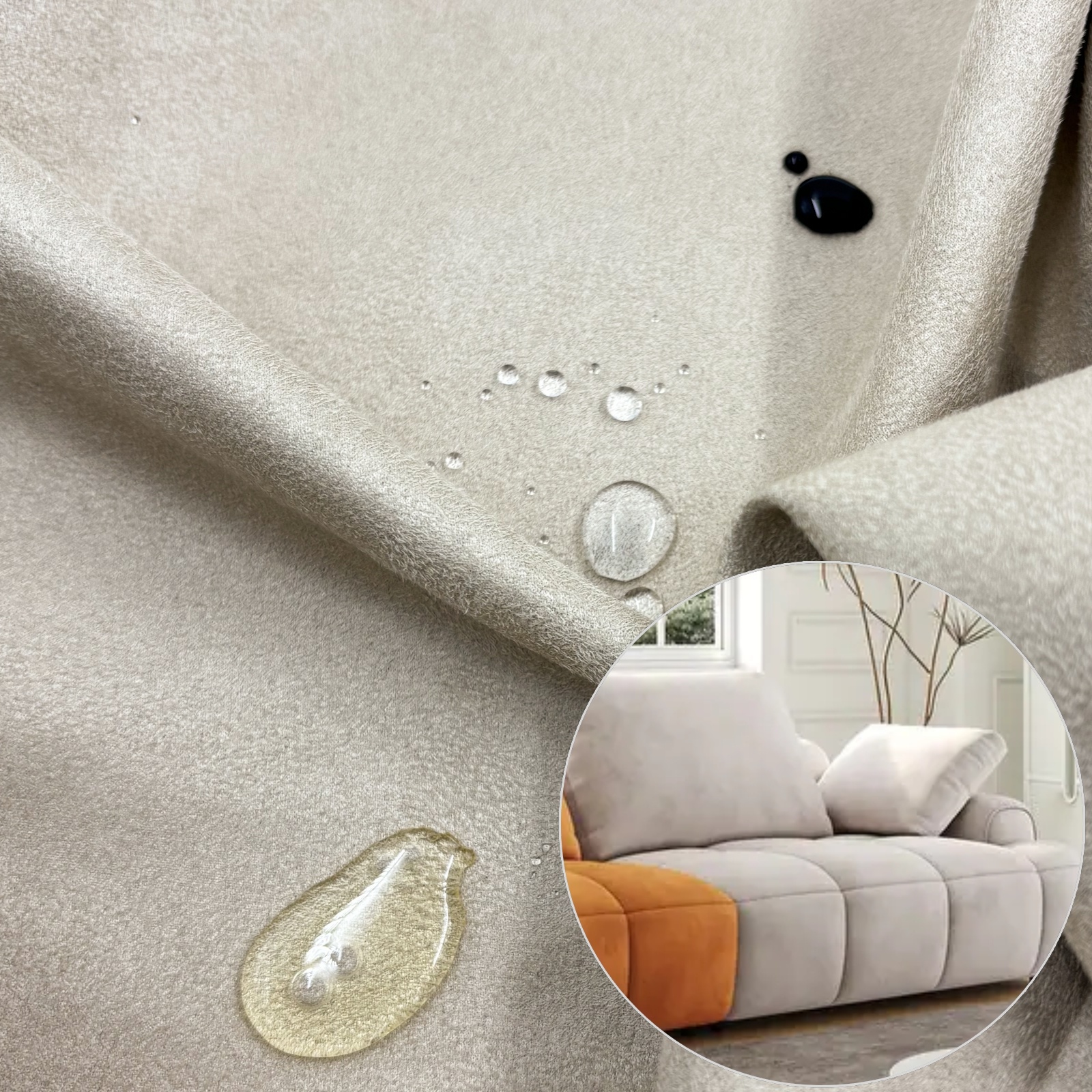 An application scenario or product detail of microfiber couch material - Image 15