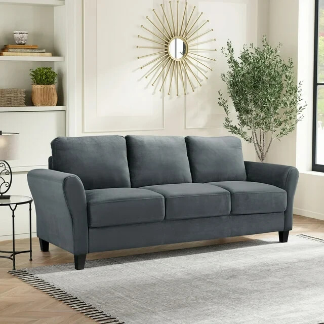 An application scenario or product detail of microfiber gray couch - Image 7