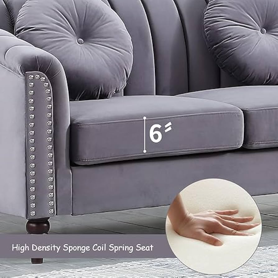 An application scenario or product detail of microfiber gray couch - Image 8