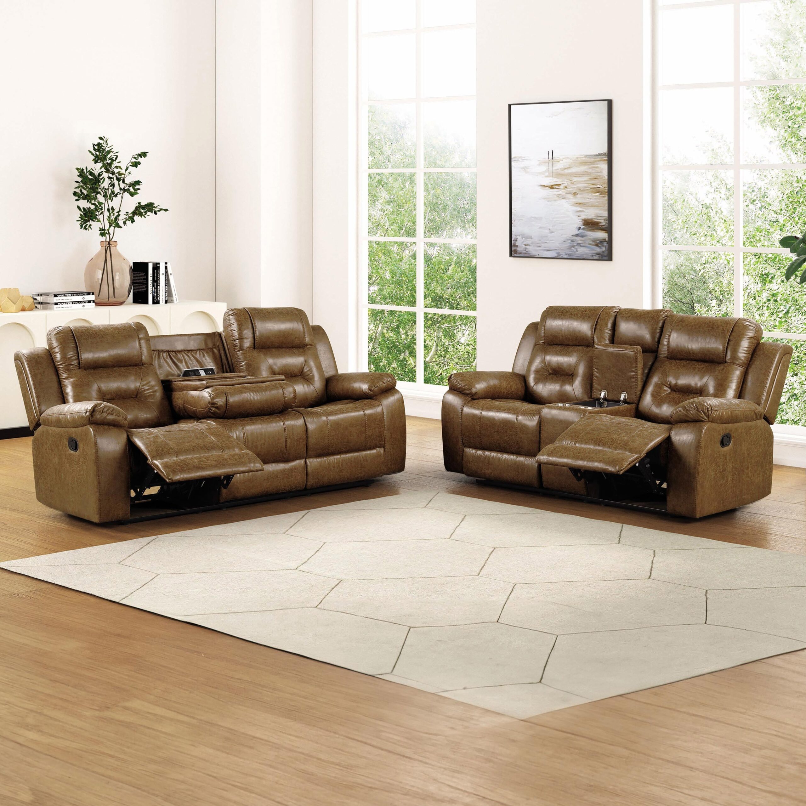 An application scenario or product detail of microsuede leather couch - Image 8
