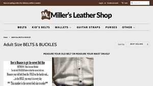 Miller's Leather Shop - Handcrafted Leather Belts