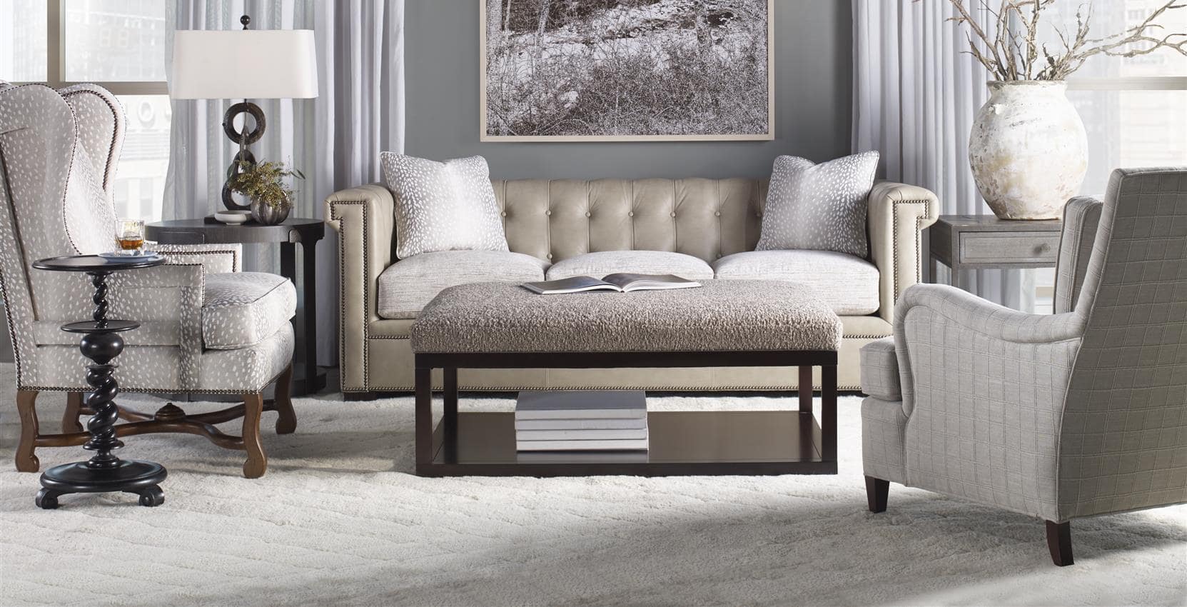 An application scenario or product detail of mixing leather and fabric furniture - Image 14