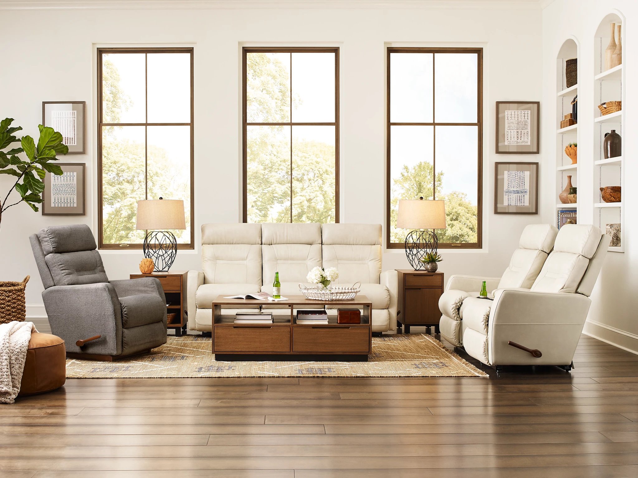 An application scenario or product detail of mixing leather and fabric furniture - Image 22